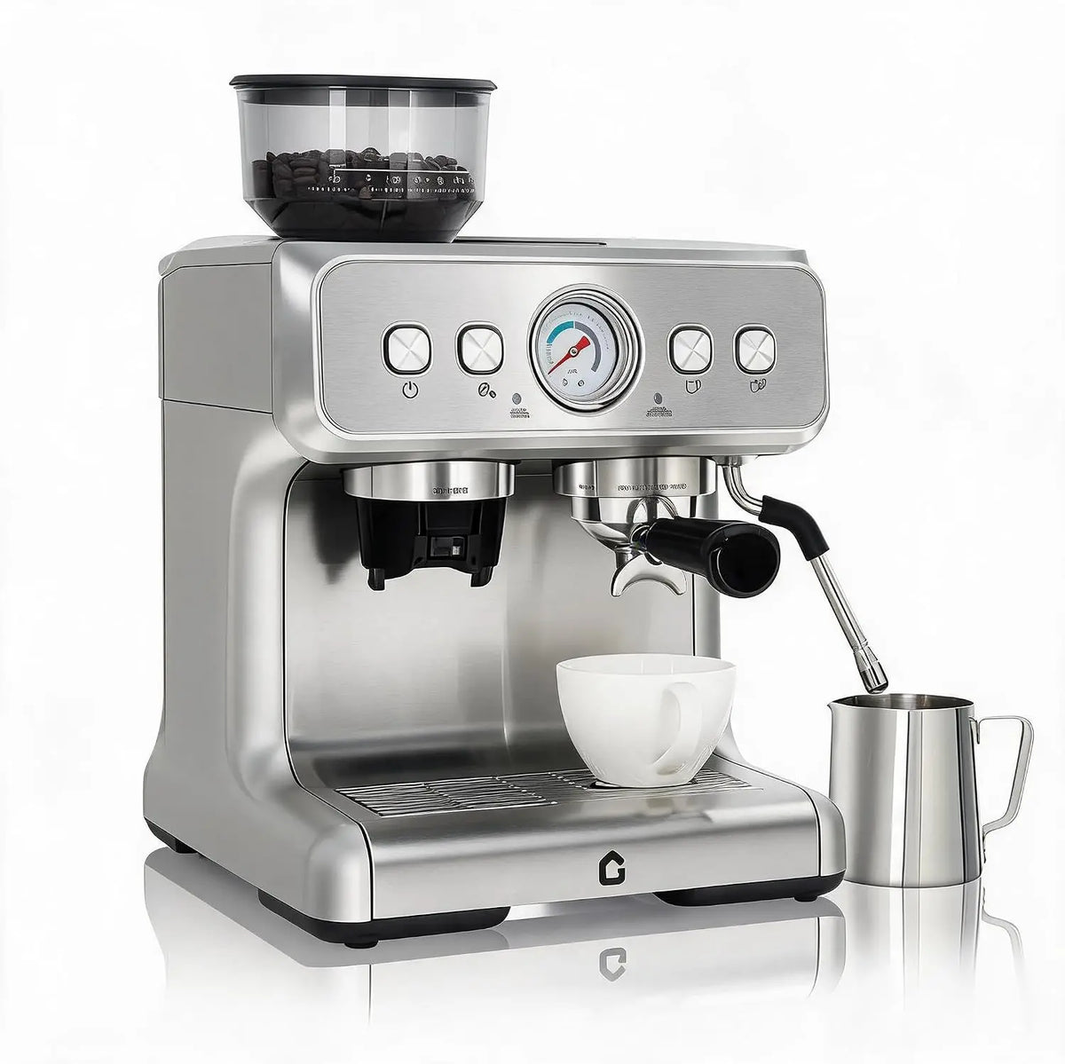 HiMISS Espresso Machine With Grinder And 20 Bar Pressure