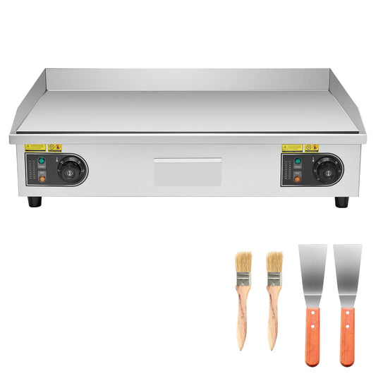 SucceBuy Commercial Electric Griddle 122-570F Stainless Steel Countertop