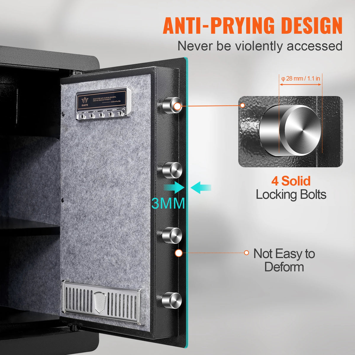 Digital Fingerprint Electric Security Safe For Cash Jewelry