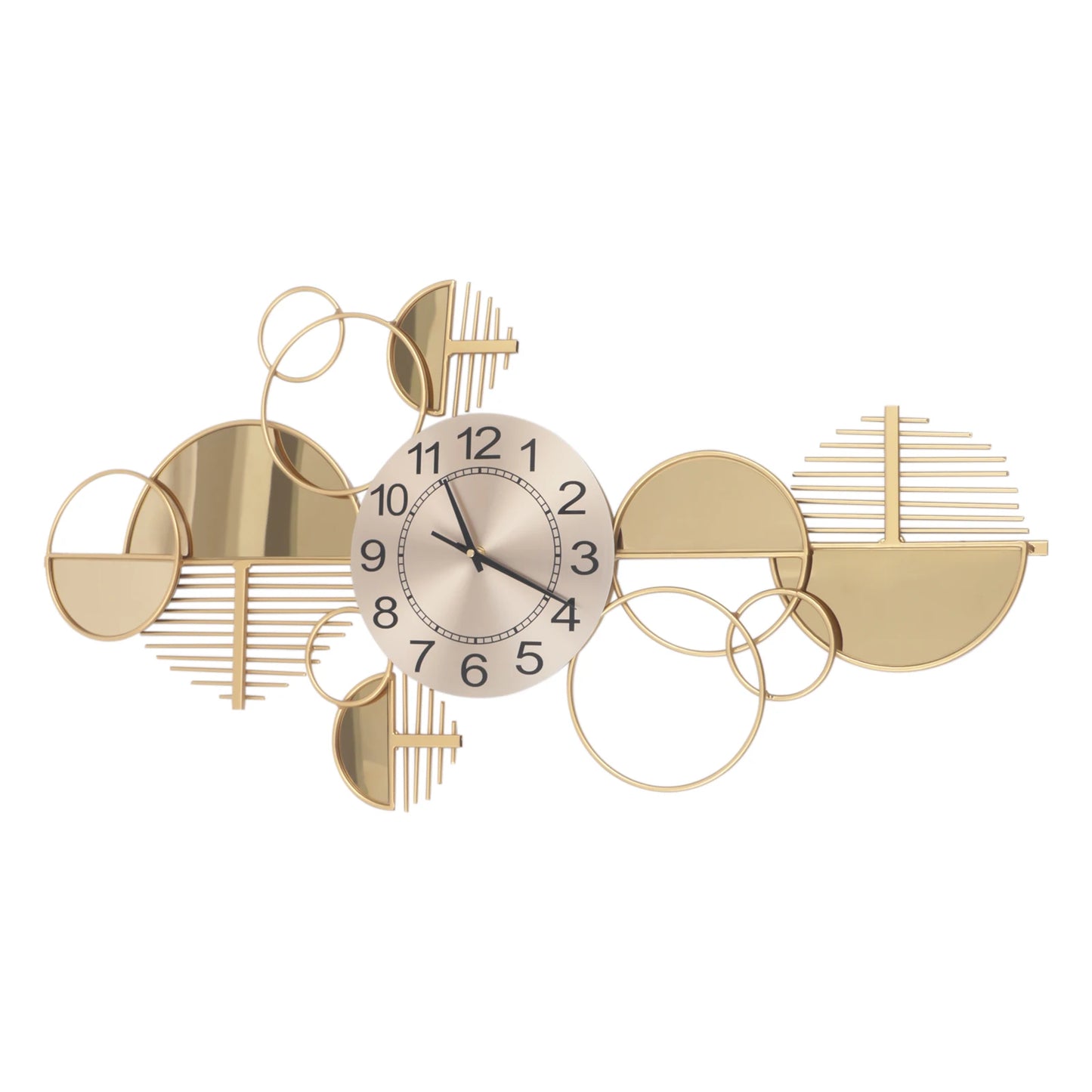 Creative Modern Metal Wall Clock Battery Operated Silent Minimalist Clock