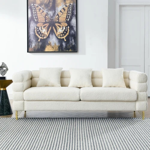 Soft Fabric Sectional Sofa With Deep Seating Comfort Living Room