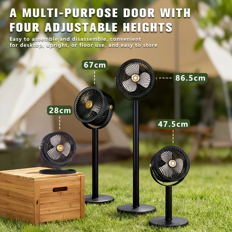 USB Floor And Desktop Air Circulation Fan With Five Speeds