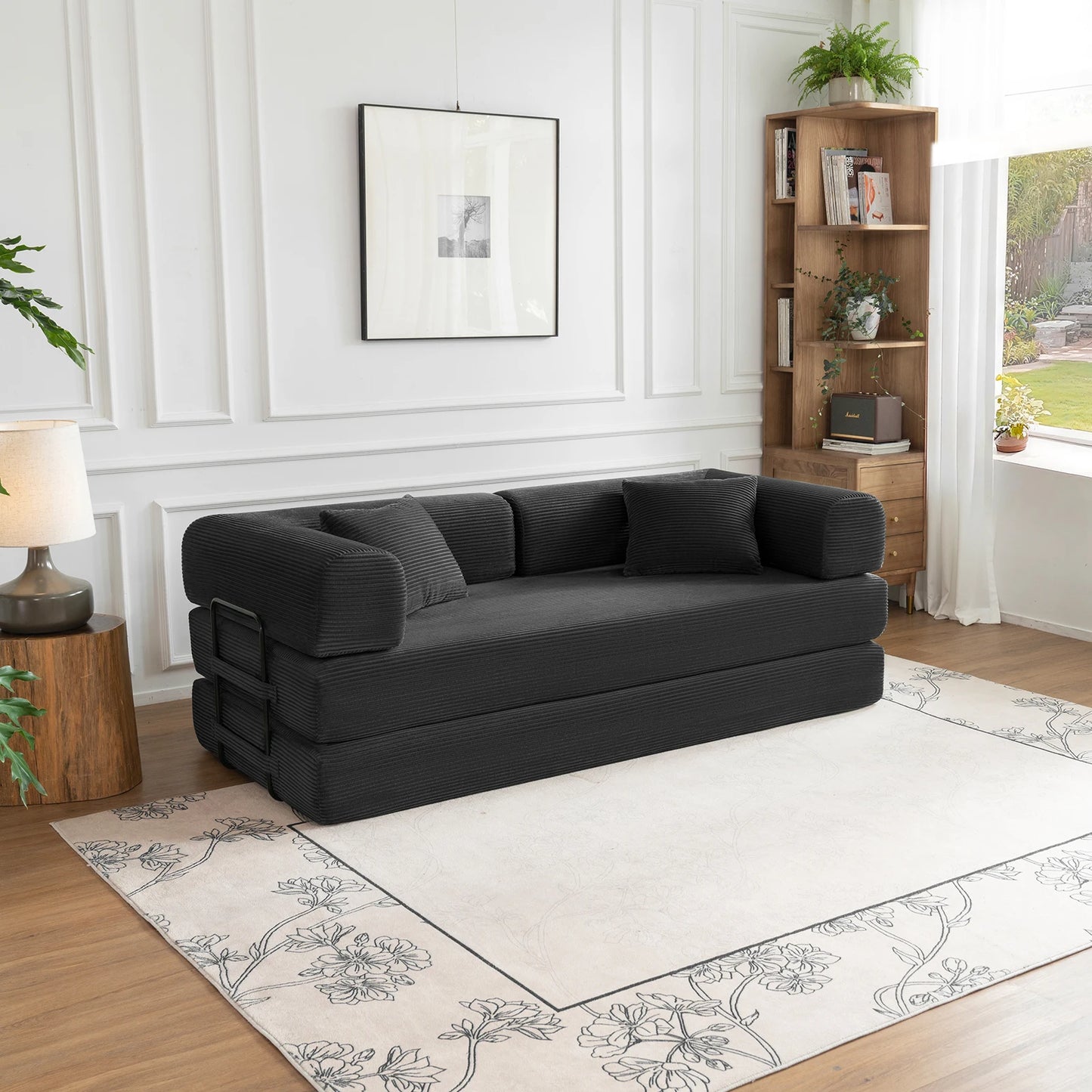 Tholasis Convertible Sofa Bed Fixed Frame For Small Spaces