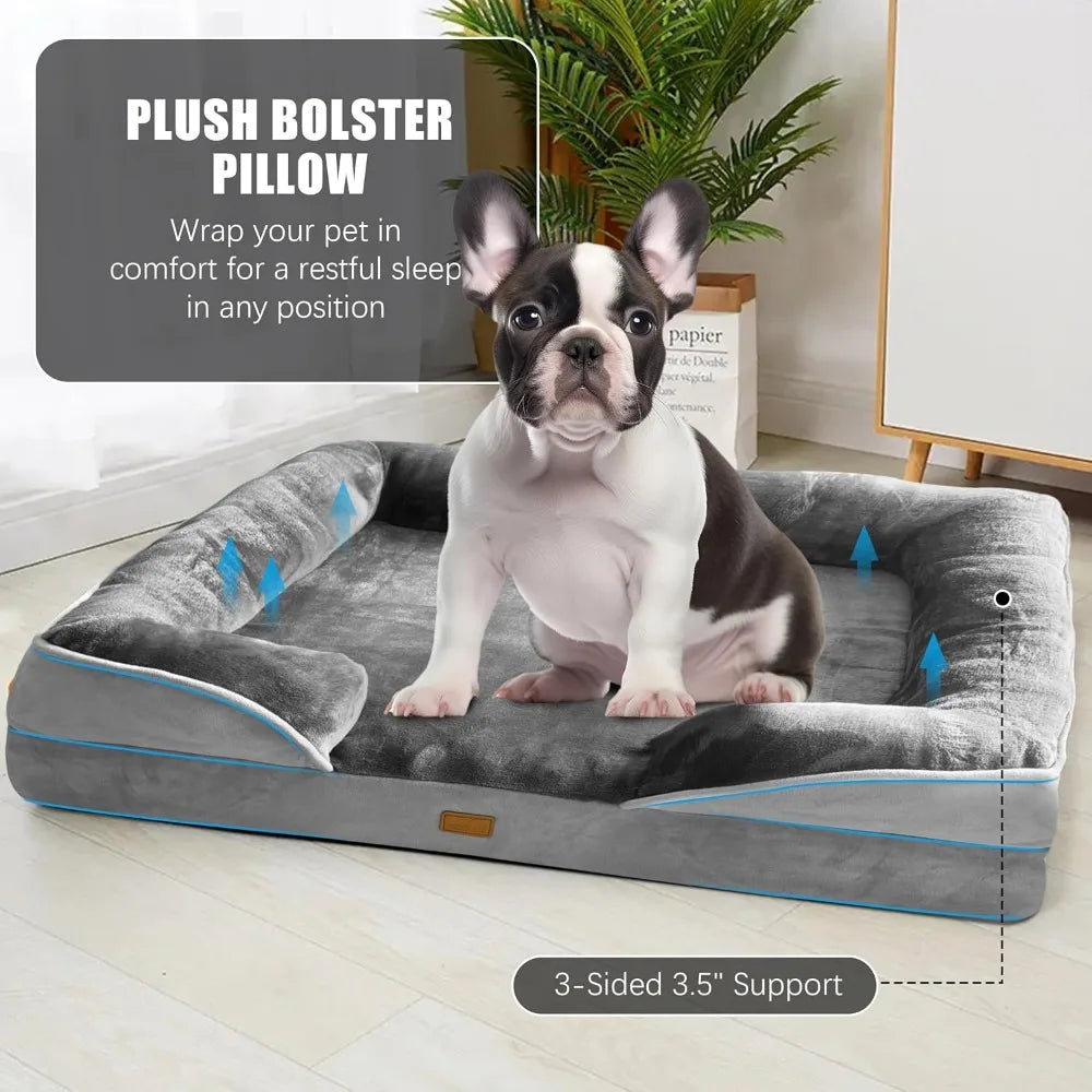 NBVCX Orthopedic Dog Bed With Sides And Supportive Foam