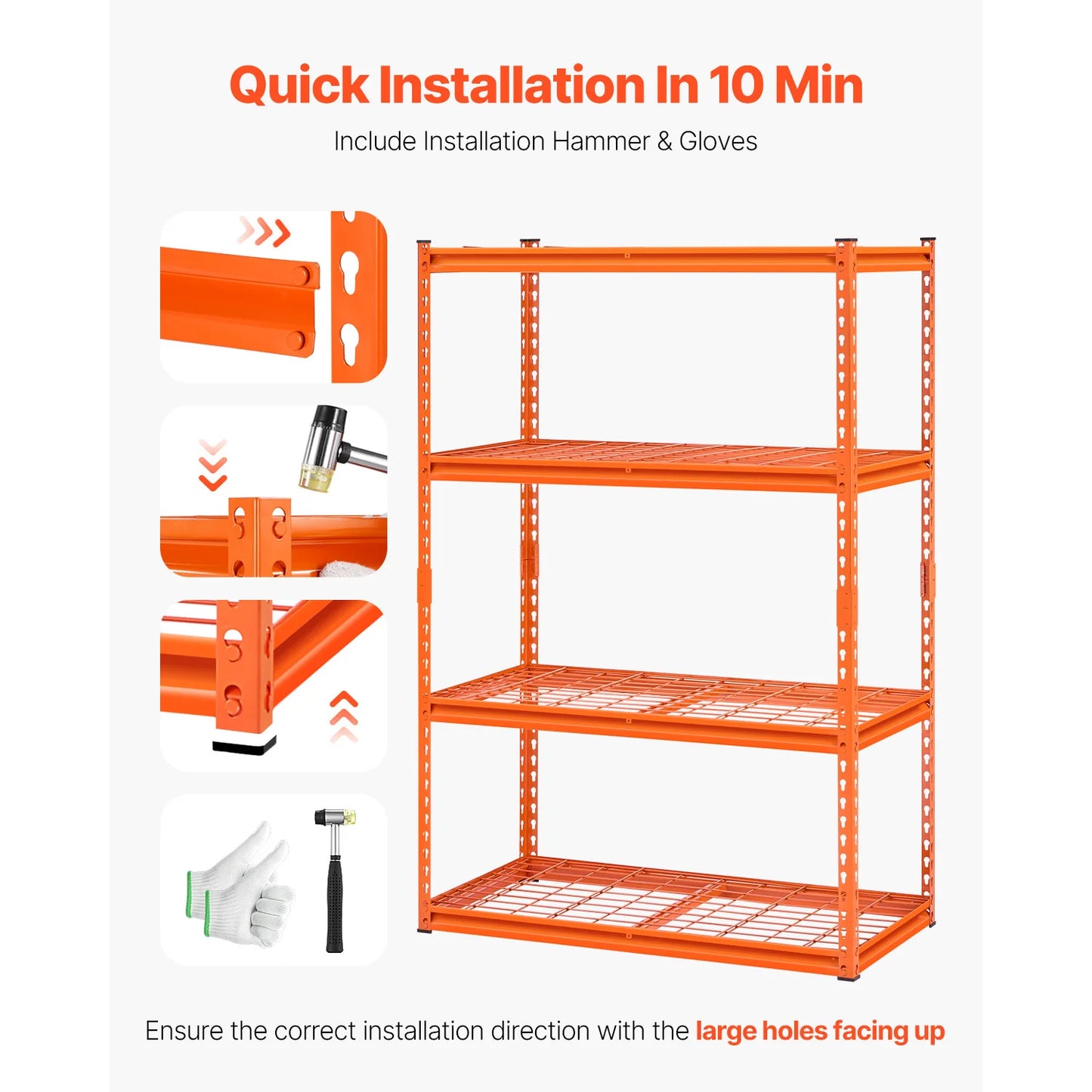 4 Tier Garage Shelving Unit Heavy Duty Storage Shelves