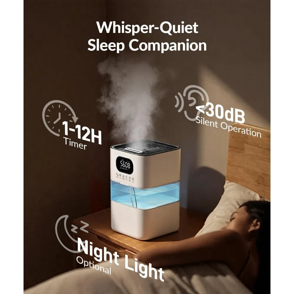 AreShark Large Room Humidifier With Adjustable Humidity And Aroma Diffuser