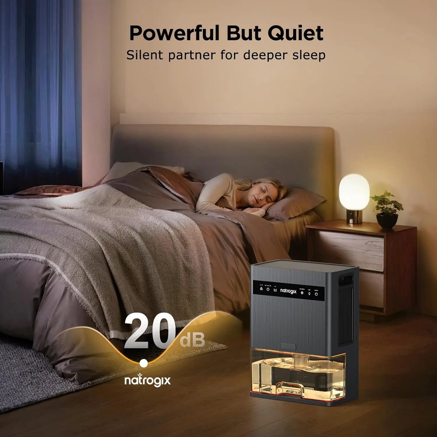 XMSJ Dehumidifier Quiet Operation With Sleep Mode Auto Shutoff