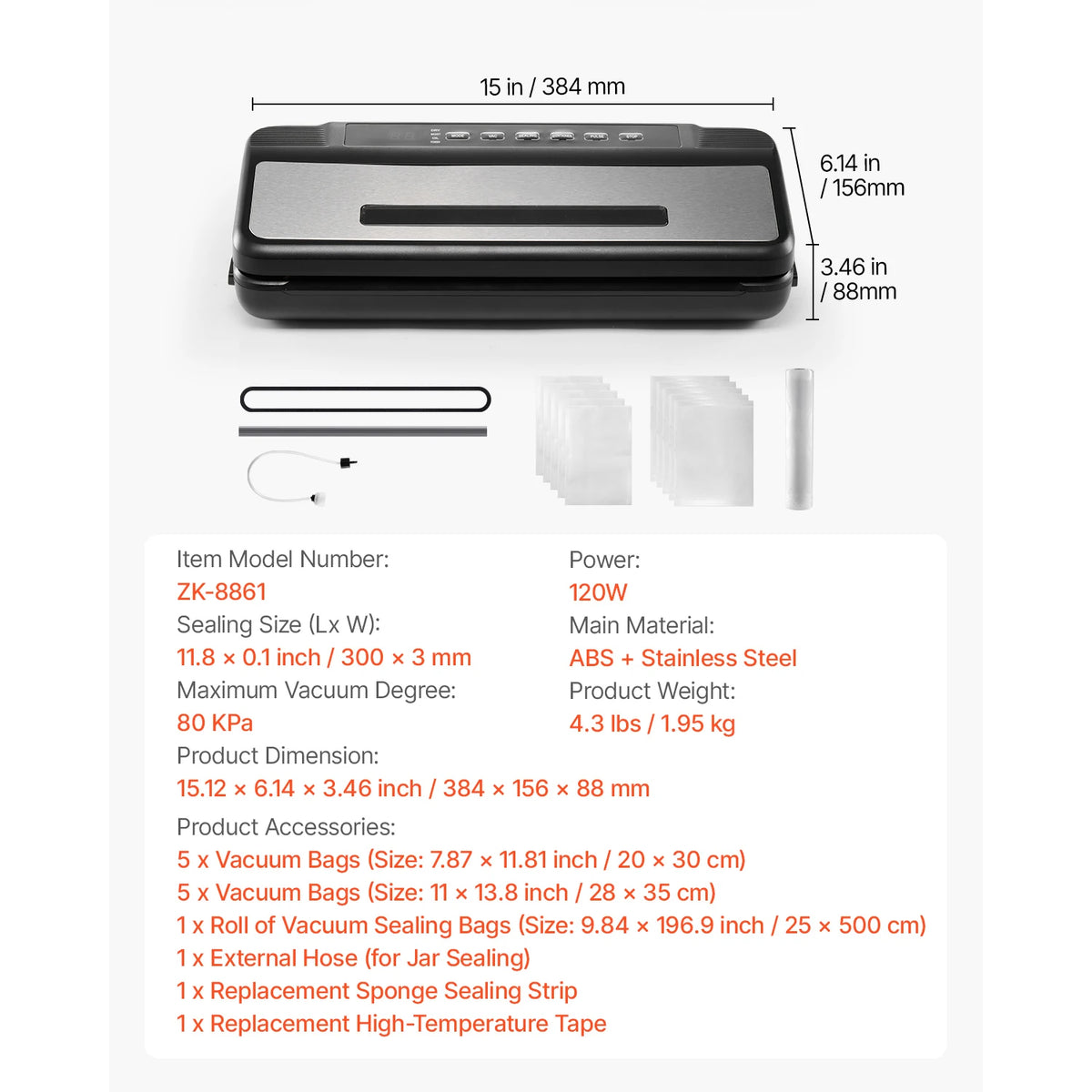 SucceBuy Electric Food Vacuum Sealer With Cutter for Kitchen Storage