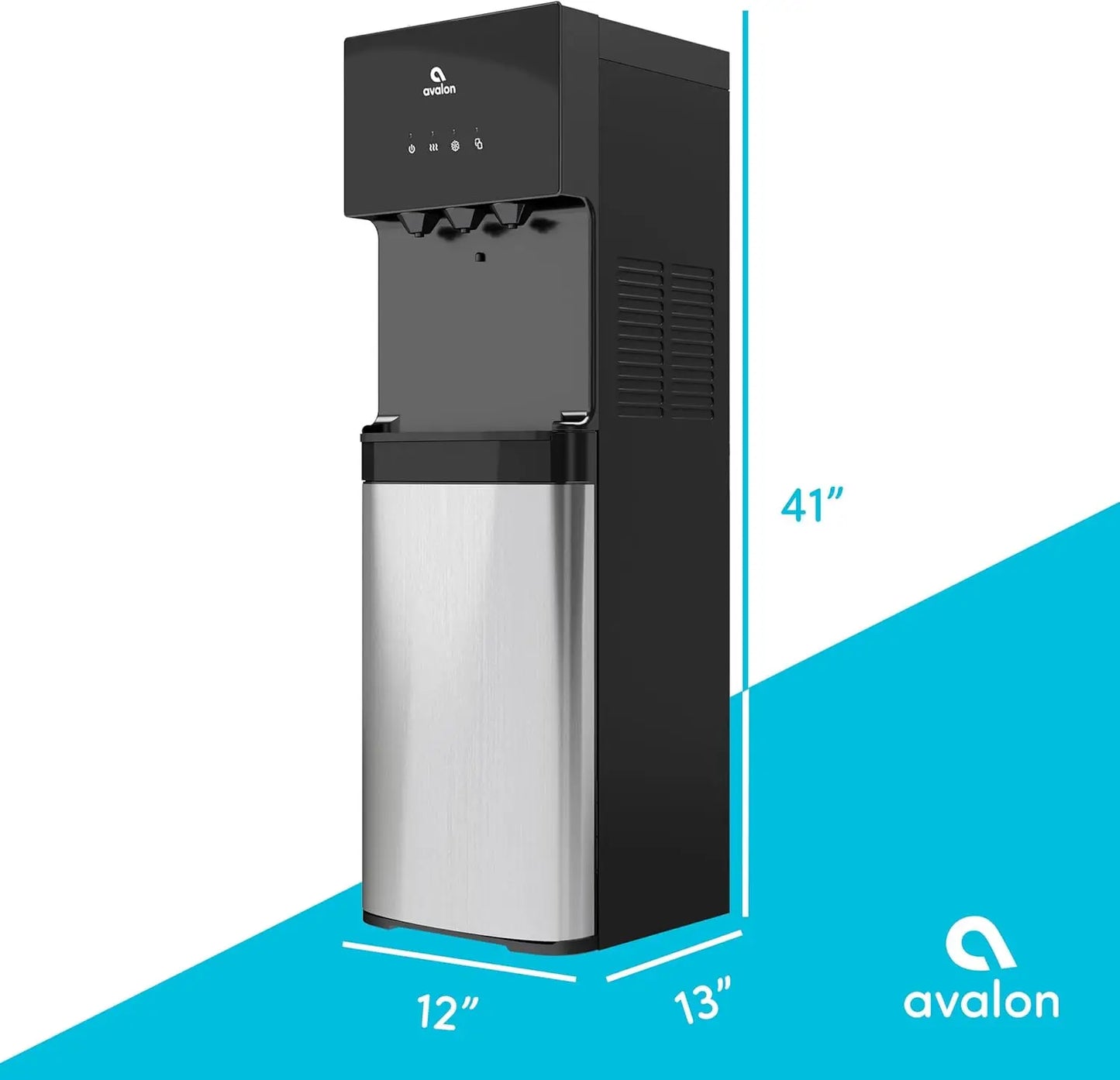 XMSJ A4BLWTRCLR Bottom Loading Water Cooler Dispenser Three Temperature Settings