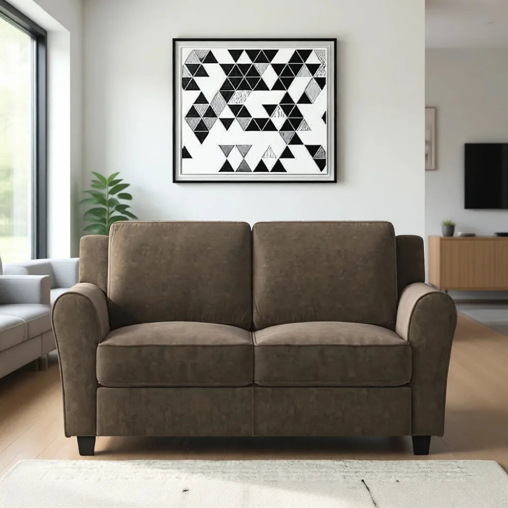 Modern Loveseat Sofa For Living Room With Thick Cushions