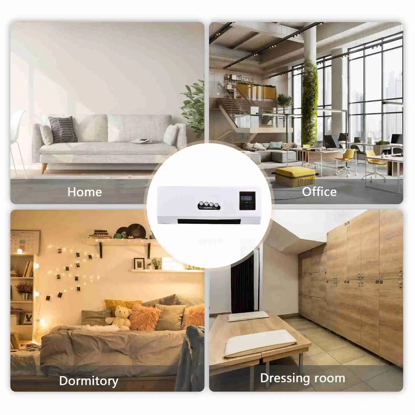 Wall Mounted Dual Function Heater And Fan With Digital Timer