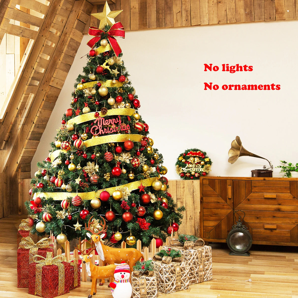 Artificial Christmas Tree Unlit Holiday Home Decoration For Christmas Gifts