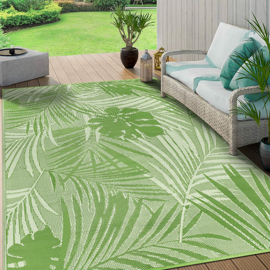 Outdoor Rug Waterproof Recycled Plastic Straw Rug For Patio