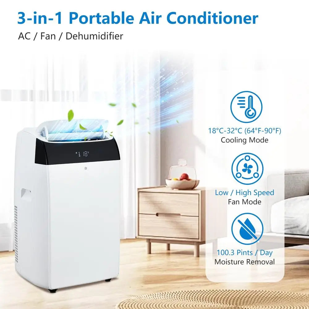 YTYIN 14000 BTU Portable Air Conditioner 3in1 with Remote