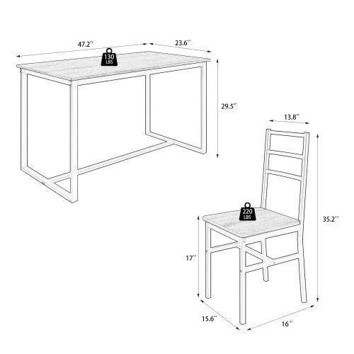 Dining Table Set For 4 Farmhouse Dinette With 4 Chairs