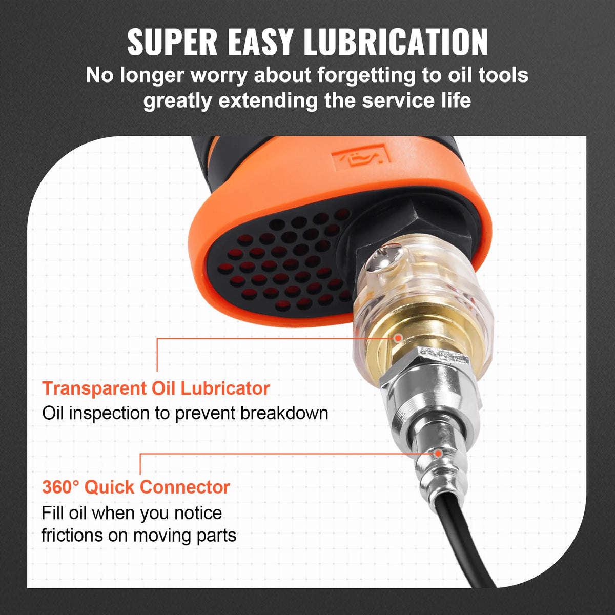 SucceBuy Pneumatic Impact Wrench Kit With Sockets And Case