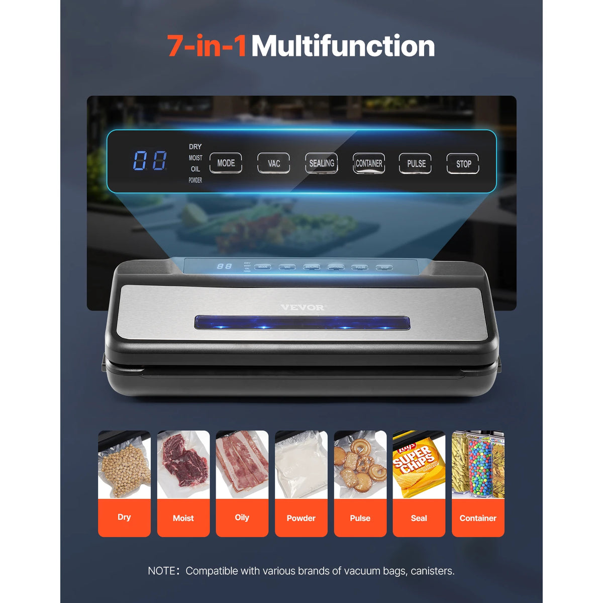 SucceBuy Electric Food Vacuum Sealer With Cutter for Kitchen Storage