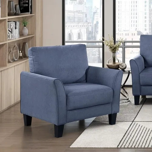 Modern 3 Piece Sofa Set With Solid Wood Frame Cushions