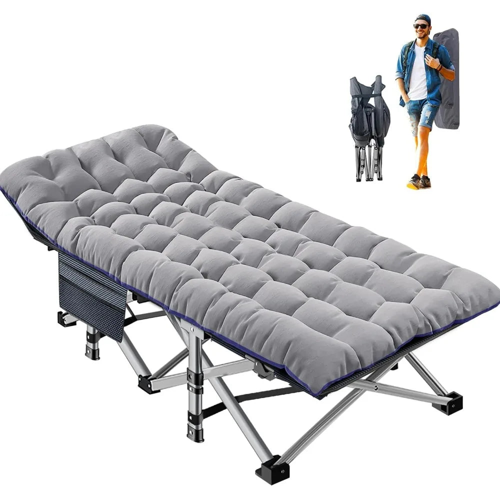 NBVCX Heavy Duty Folding Camping Cot Mattress 500 Lb Capacity