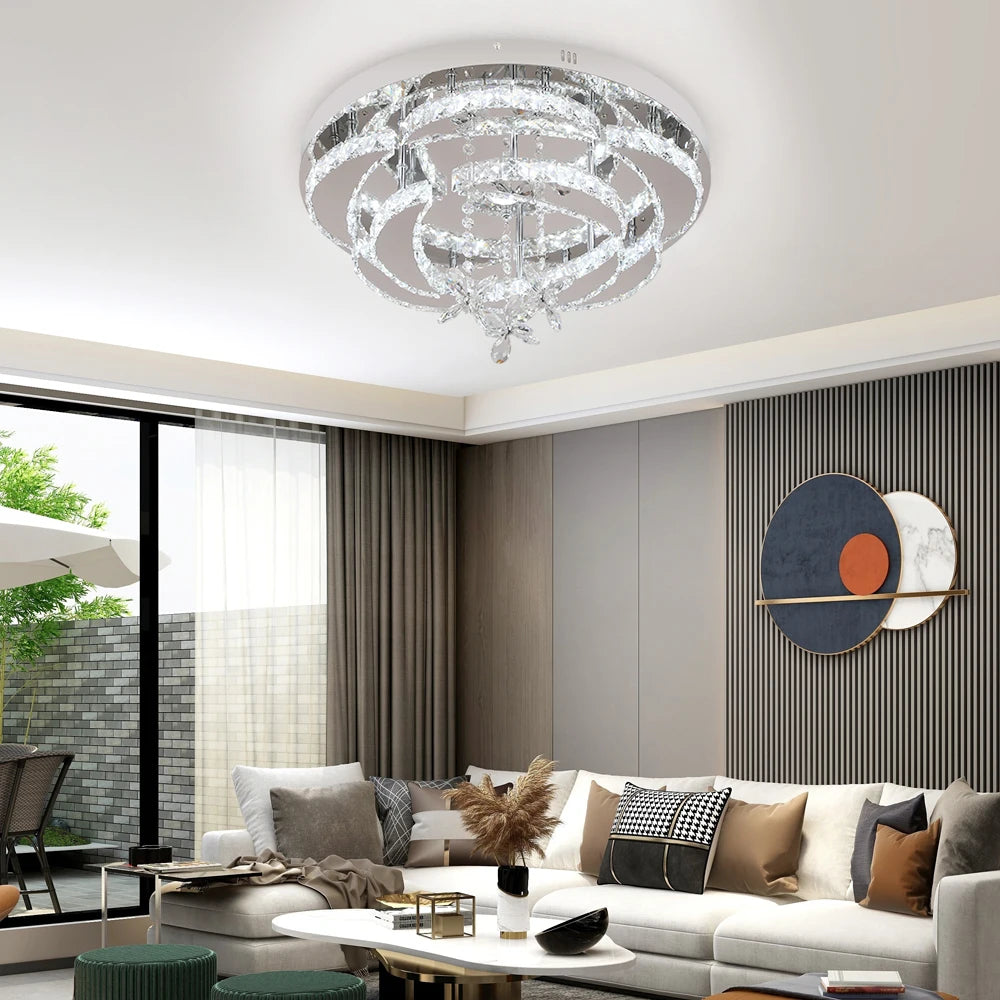 Vetrulus Modern K9 Crystal LED Ceiling Chandelier Light