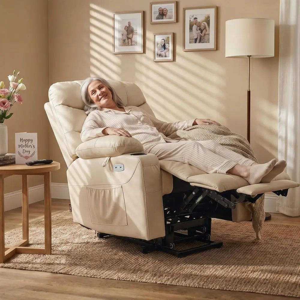 Power Lift Recliner For Elderly With USB Charging Ports