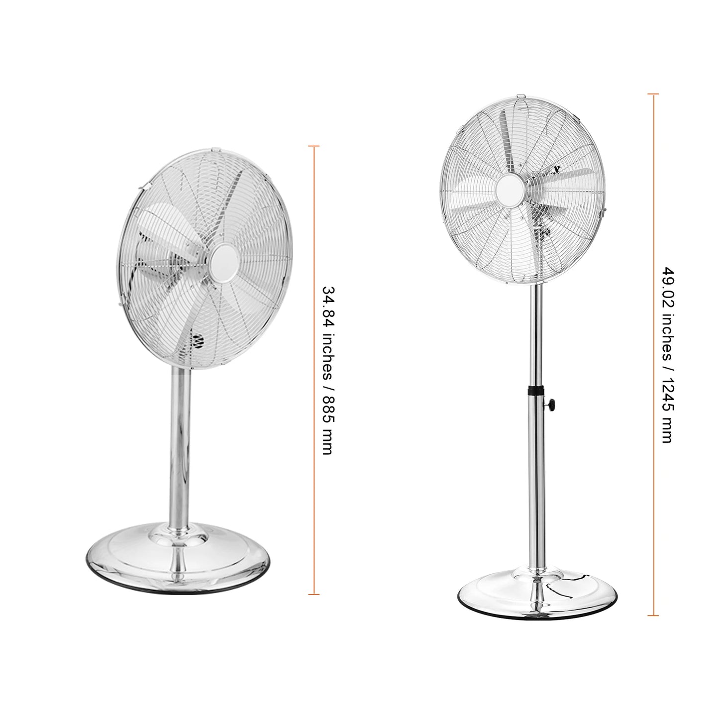 SucceBuy Industrial Pedestal Fan 85 Degree Oscillating 3 Speed Remote