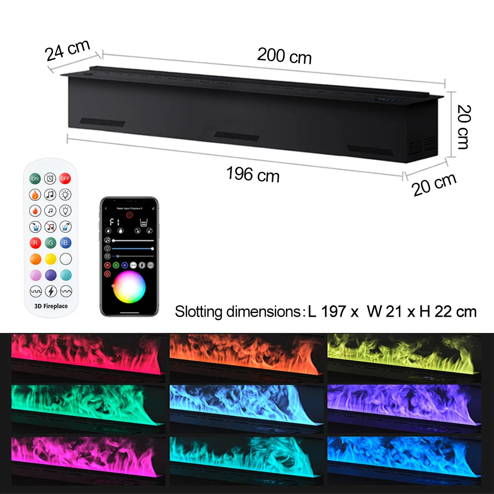AFLYEVER Custom 3D Atomizing Fireplace Core TV Cabinet Humidifier