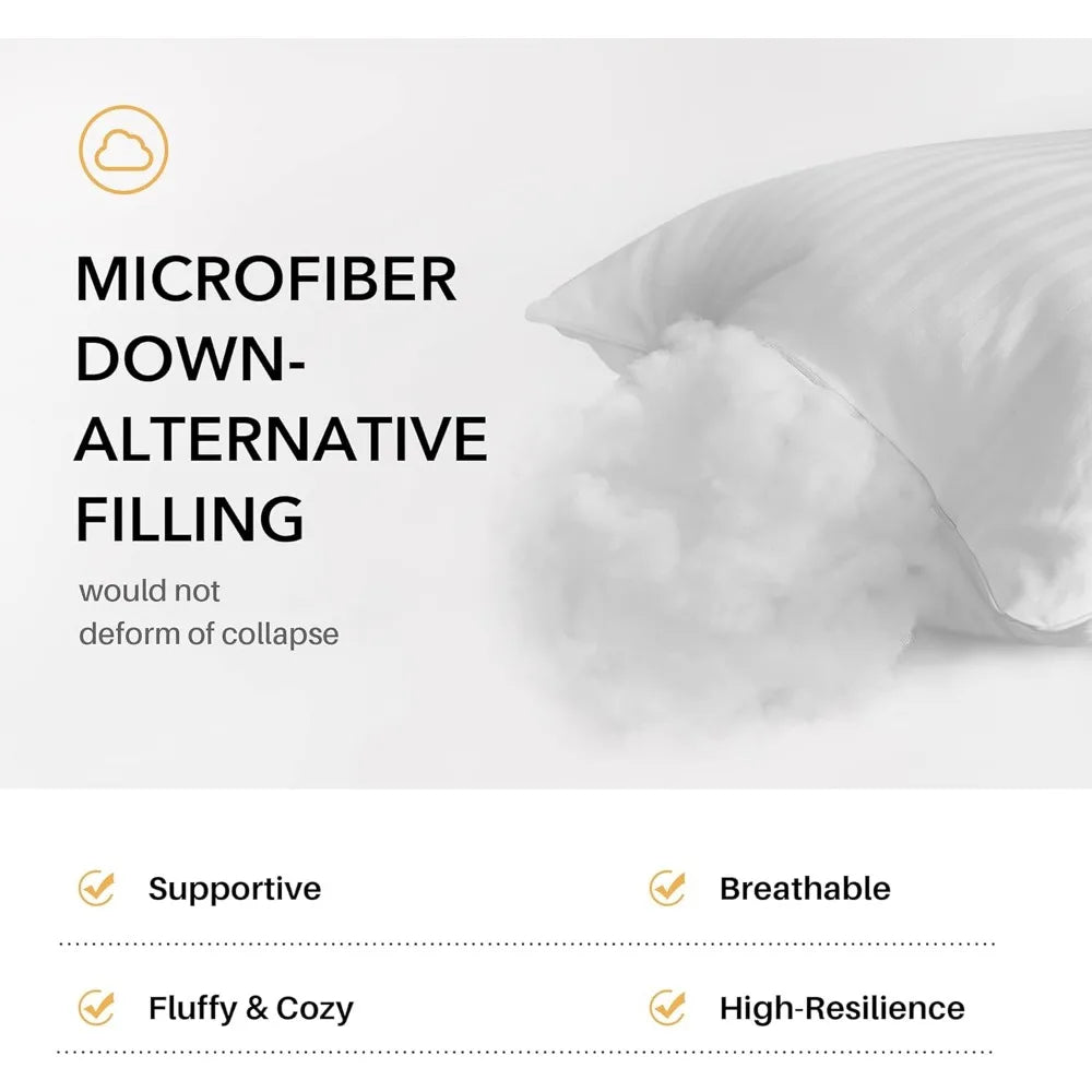 NBVCX Pack of Two Firm Fluffy Pillow Inserts For Sofa