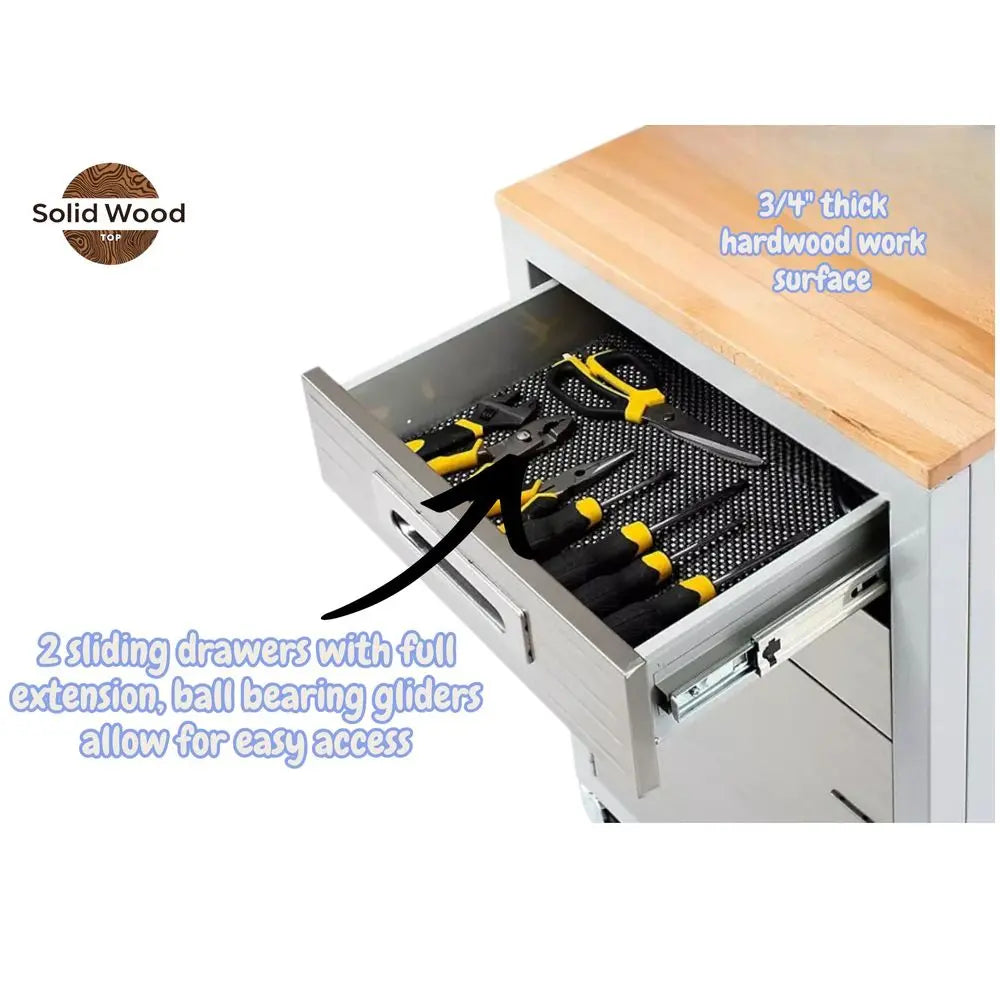 YTYIN Duty Rolling Storage Cabinet With Wheels And Drawers Garage