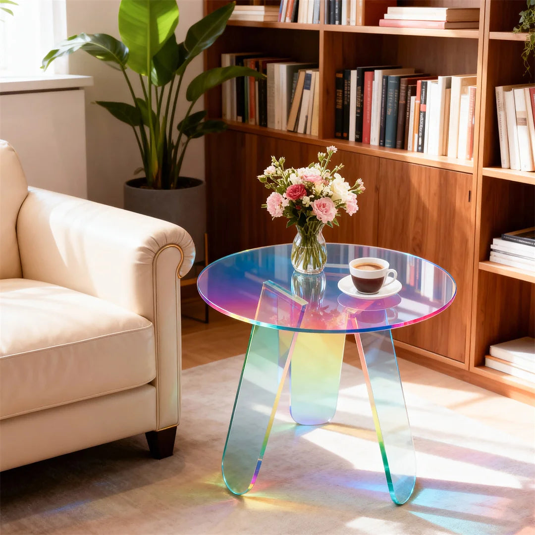 ARTLOGE Clear Acrylic Coffee Table Modern Minimalist Living Room