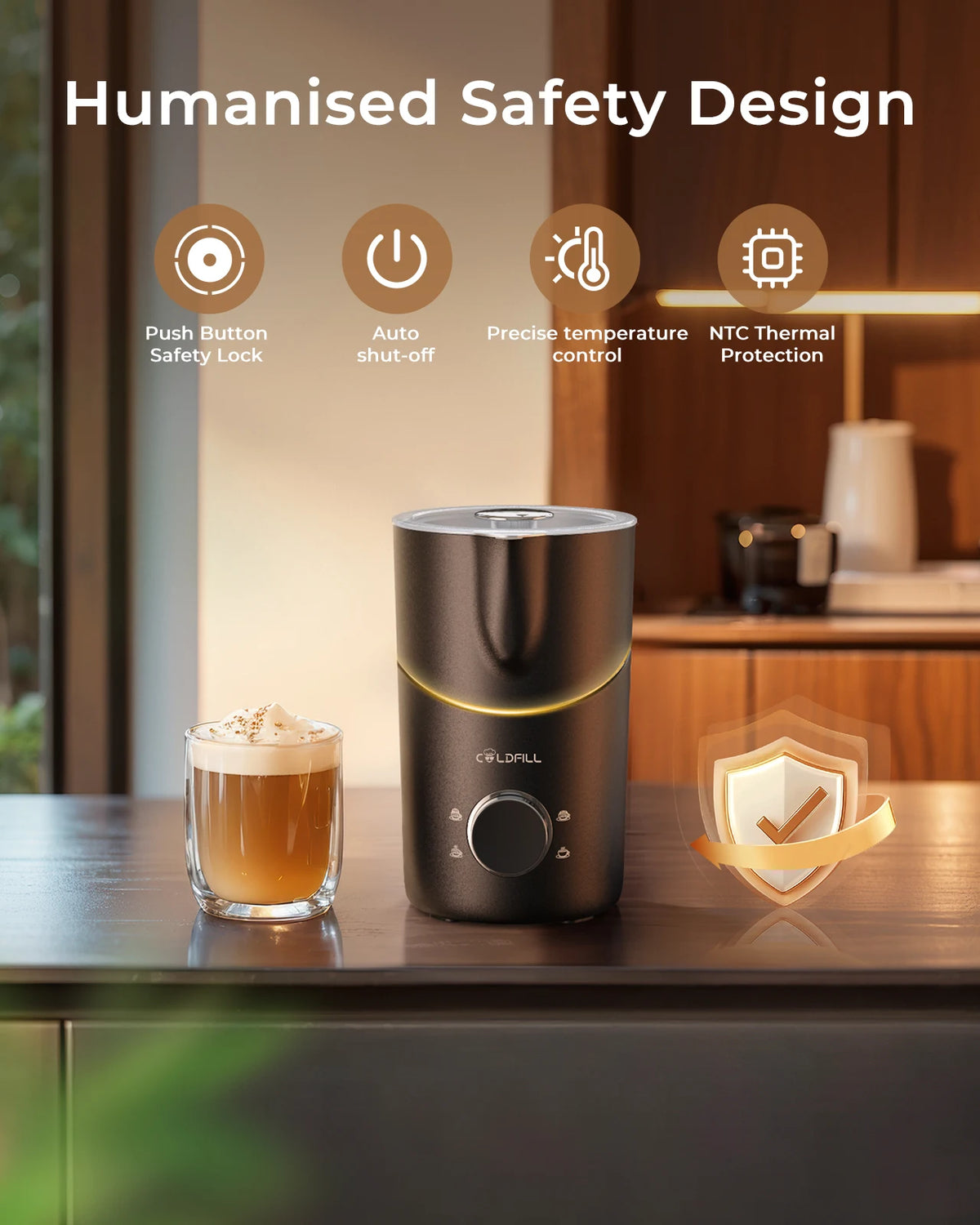 Automatic Electric Milk Frother for Hot and Cold Coffee Foam