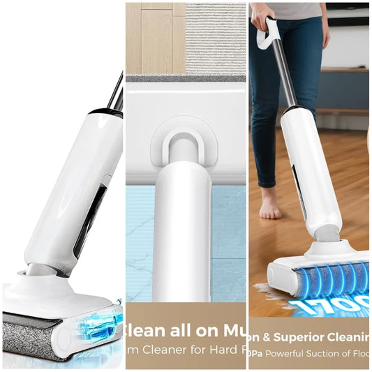 XMSJ Wet Dry Vacuum Cleaner Hard Floors 17000Pa Mop Combo
