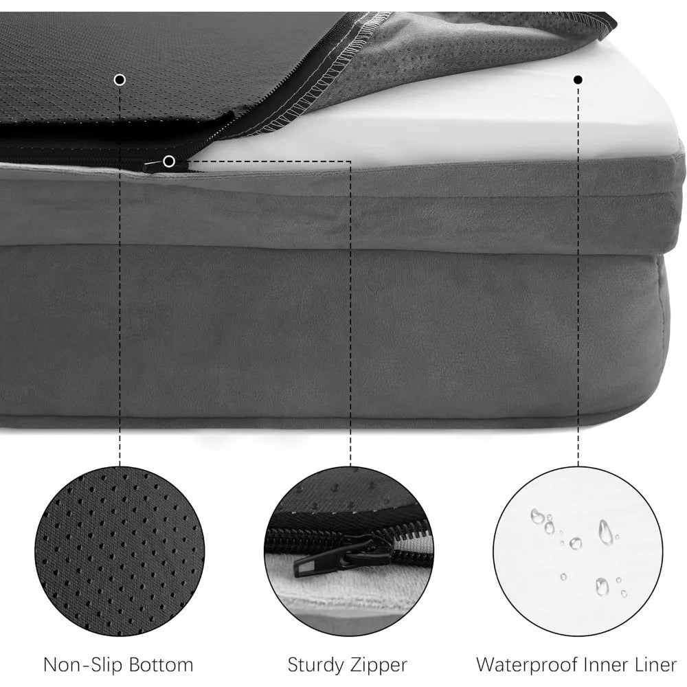 NBVCX Orthopedic Dog Bed With Sides And Supportive Foam