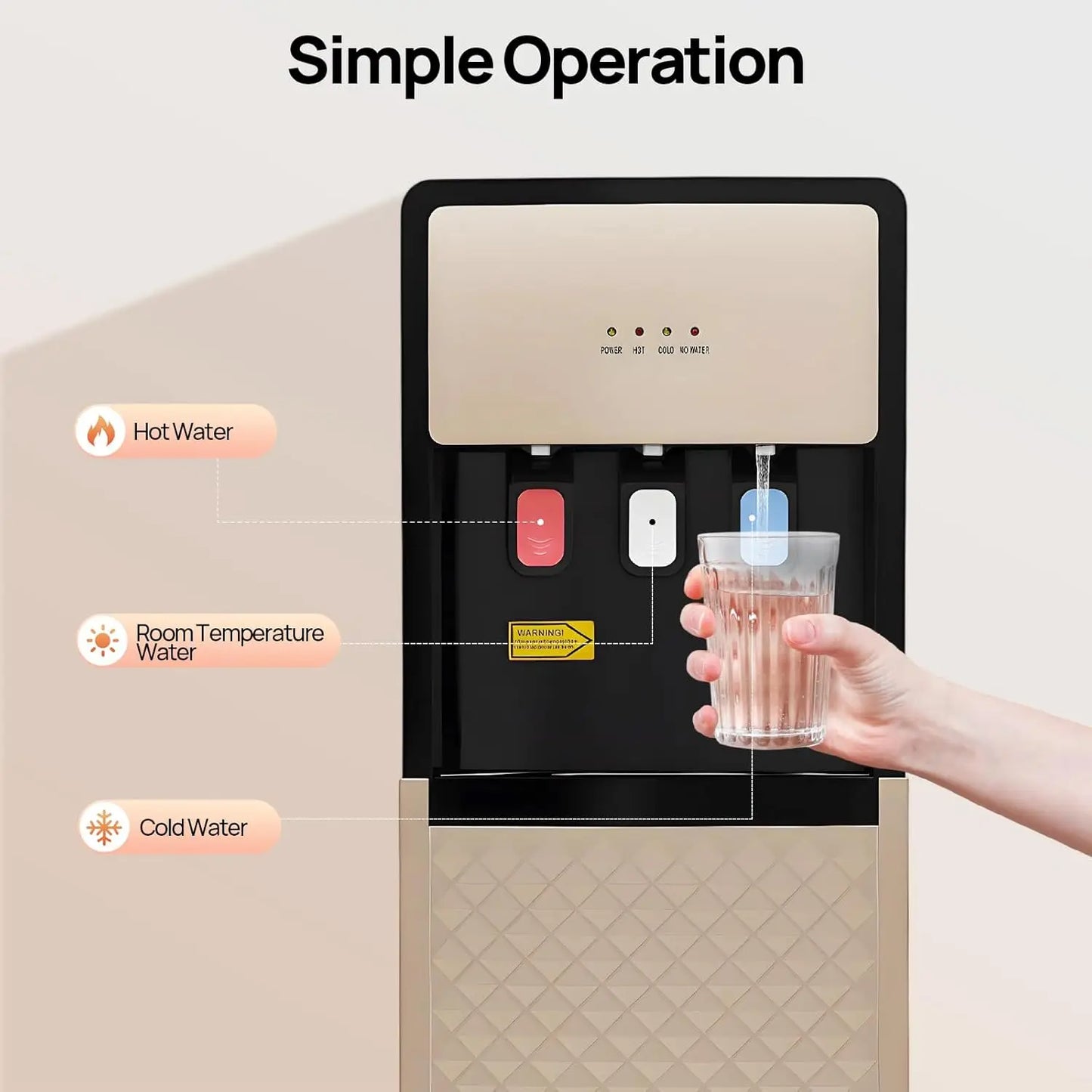 XMSJ Bottom Loading Water Cooler Dispenser Hot Cold