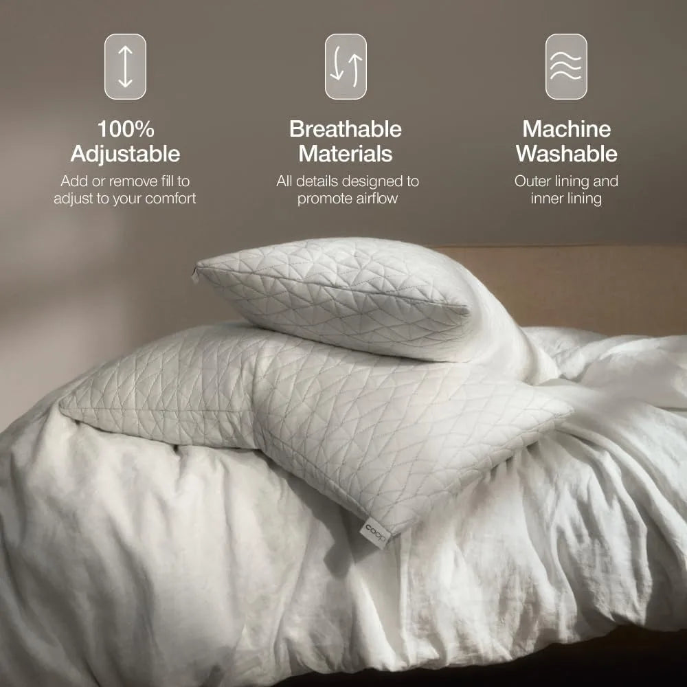Adjustable Memory Foam Pillow With Cross Cut Fill For Sleep