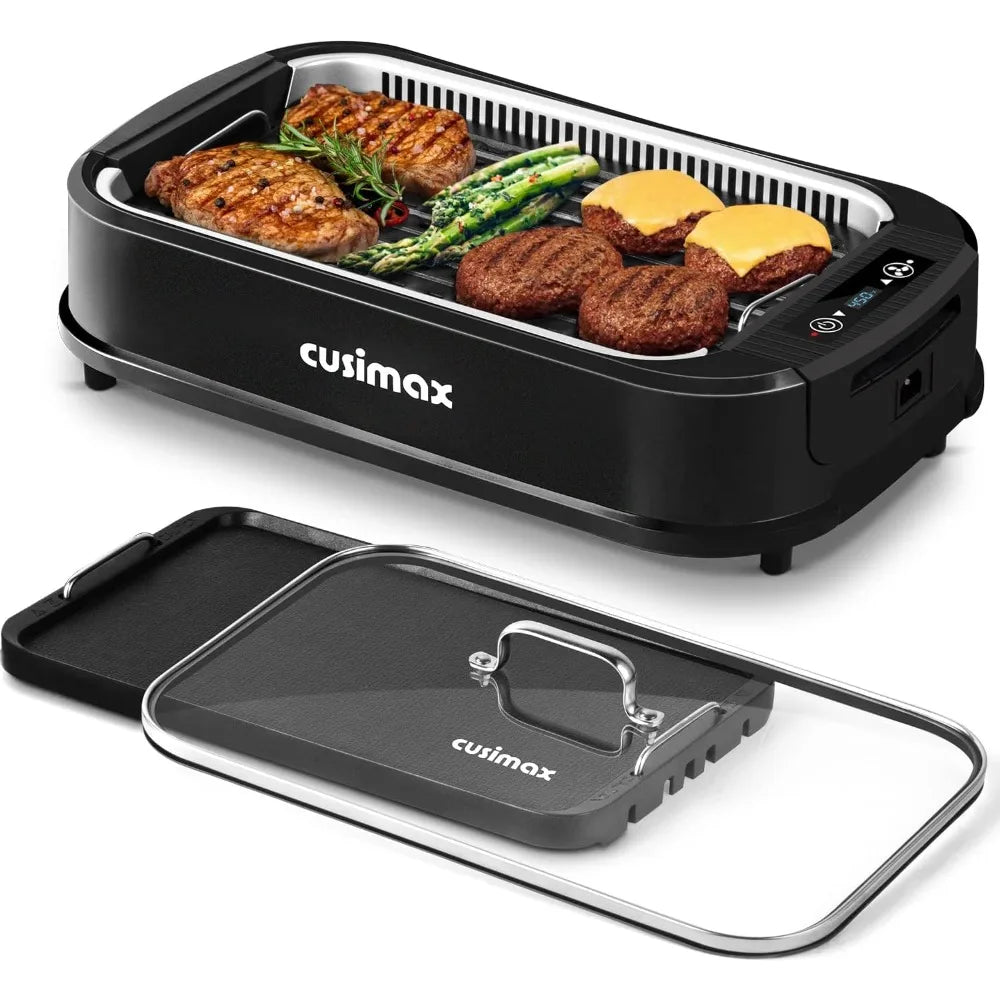 CUSIMAX 1500W Indoor Electric Grill Smokeless Korean BBQ