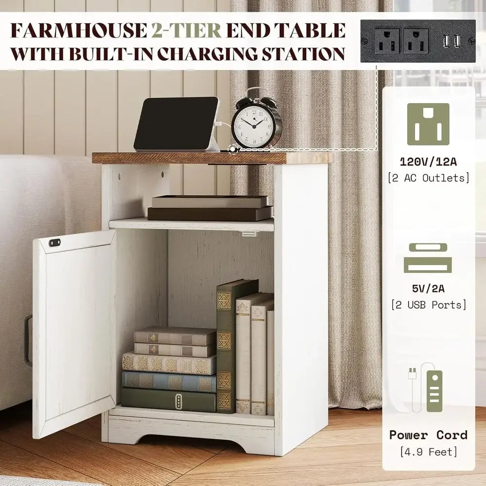 3-Piece Coffee Table Set With End Tables And USB Ports