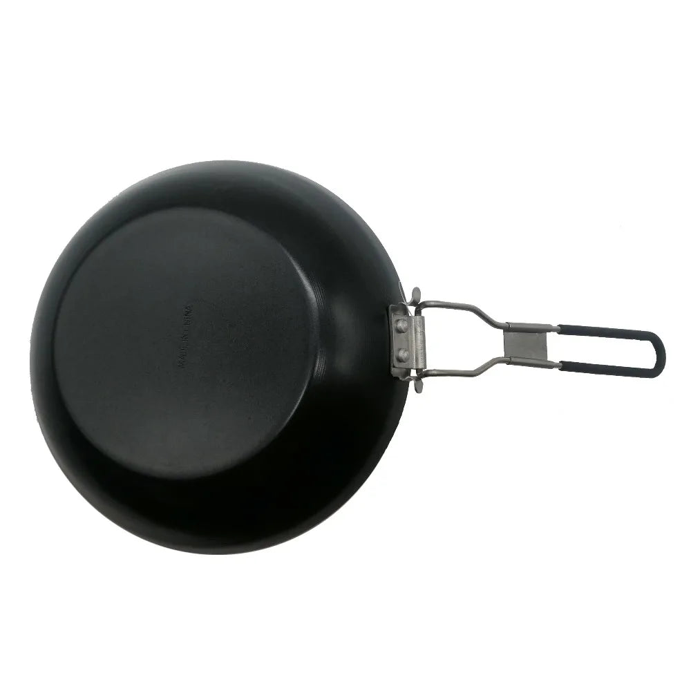 Folding Handle Carbon Steel Frying Pan Skillet Preseasoned for Induction