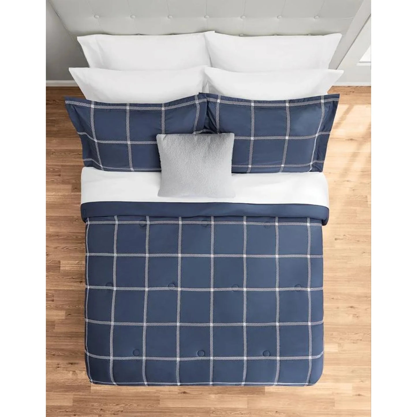 Windowpane Bedding Set Bed In A Bag With Sheets Comforter
