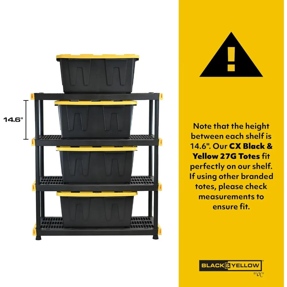 Indoor Outdoor Heavy Duty Plastic Storage Shelving Rack