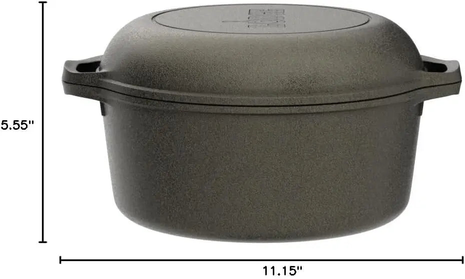 YTYIN Enameled Cast Iron Double Dutch Oven Kitchen Cookware