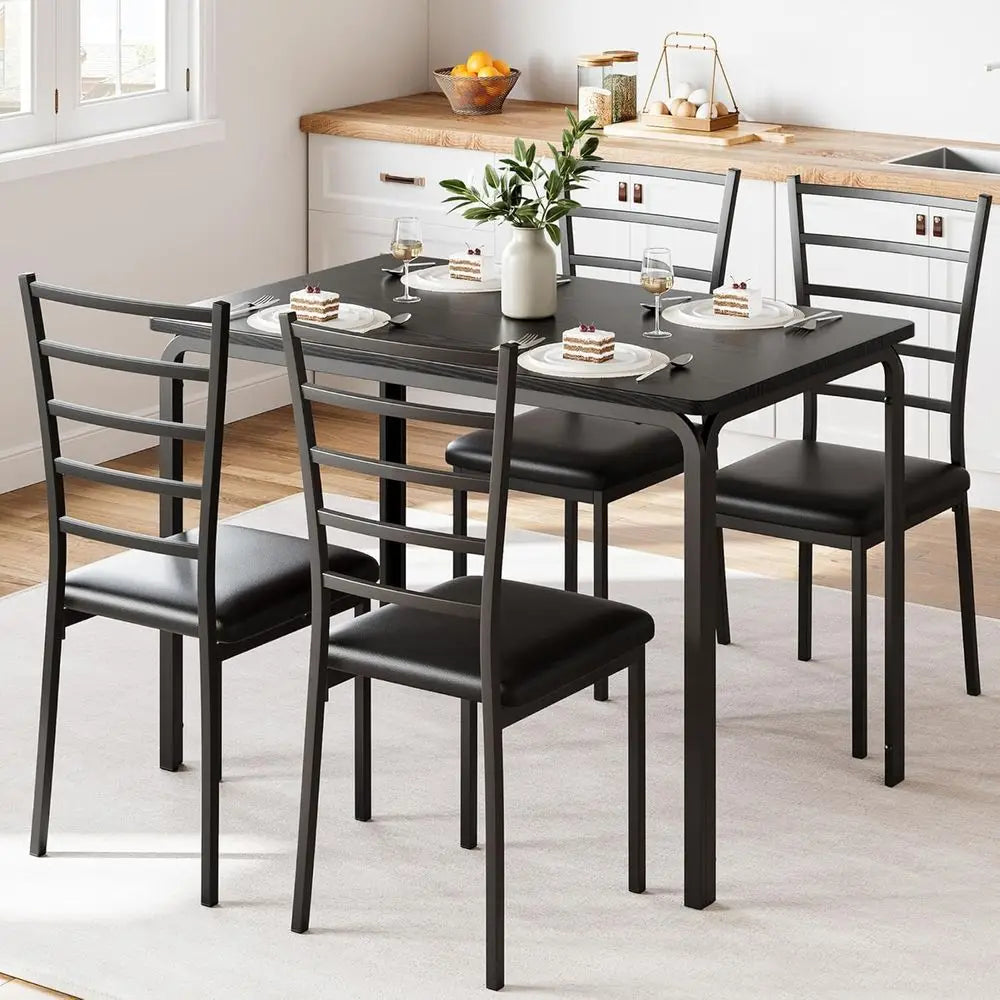 Ticify Modern Dinette Set With Upholstered Chairs For Dining Room