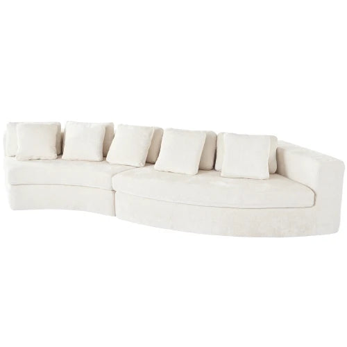 Pure Foam Modular Sectional Sofa 2 Piece Set With Pillows