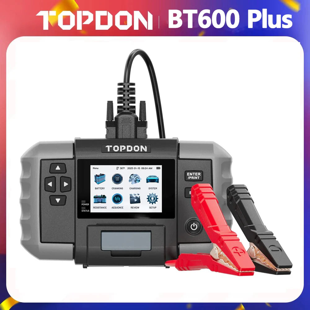 TOPDON 2-in-1 Automotive Battery And Resistance Tester For Multiple Batteries