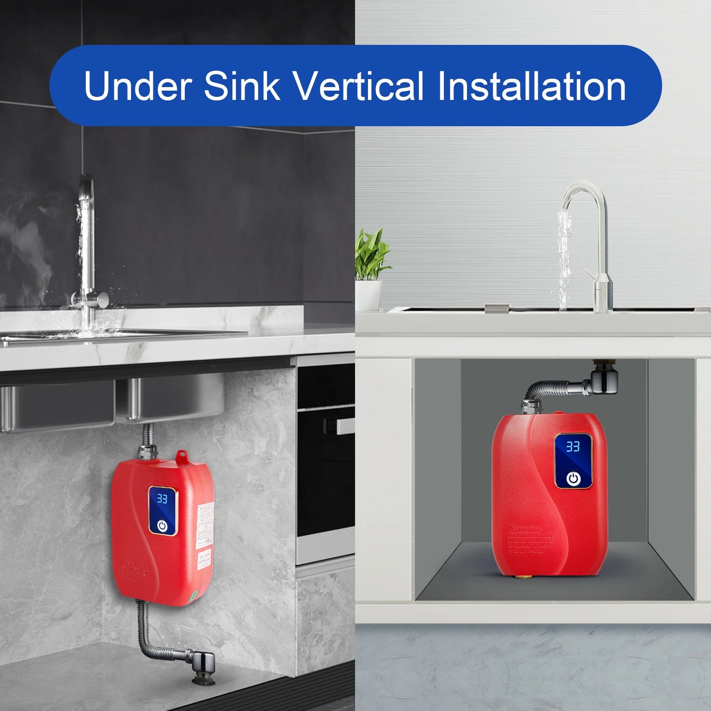 Sweetmile 3000W Instant Tankless Water Heater With Digital Display