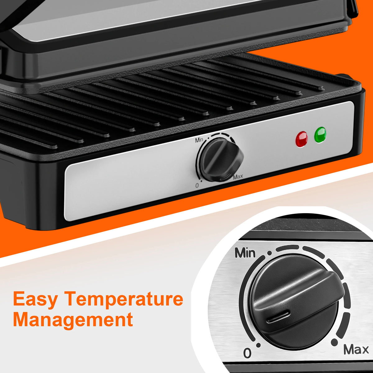 CACHOO Sandwich Maker and Indoor Grill Panini Press