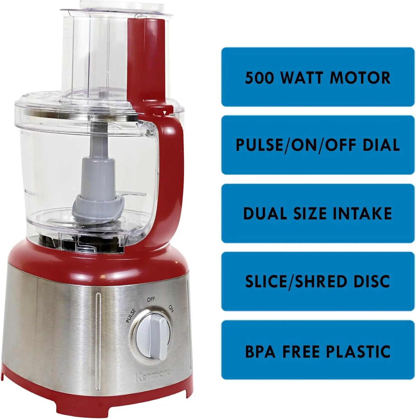 XMSJ Food Processor and Vegetable Chopper with Reversible Slicing Disc