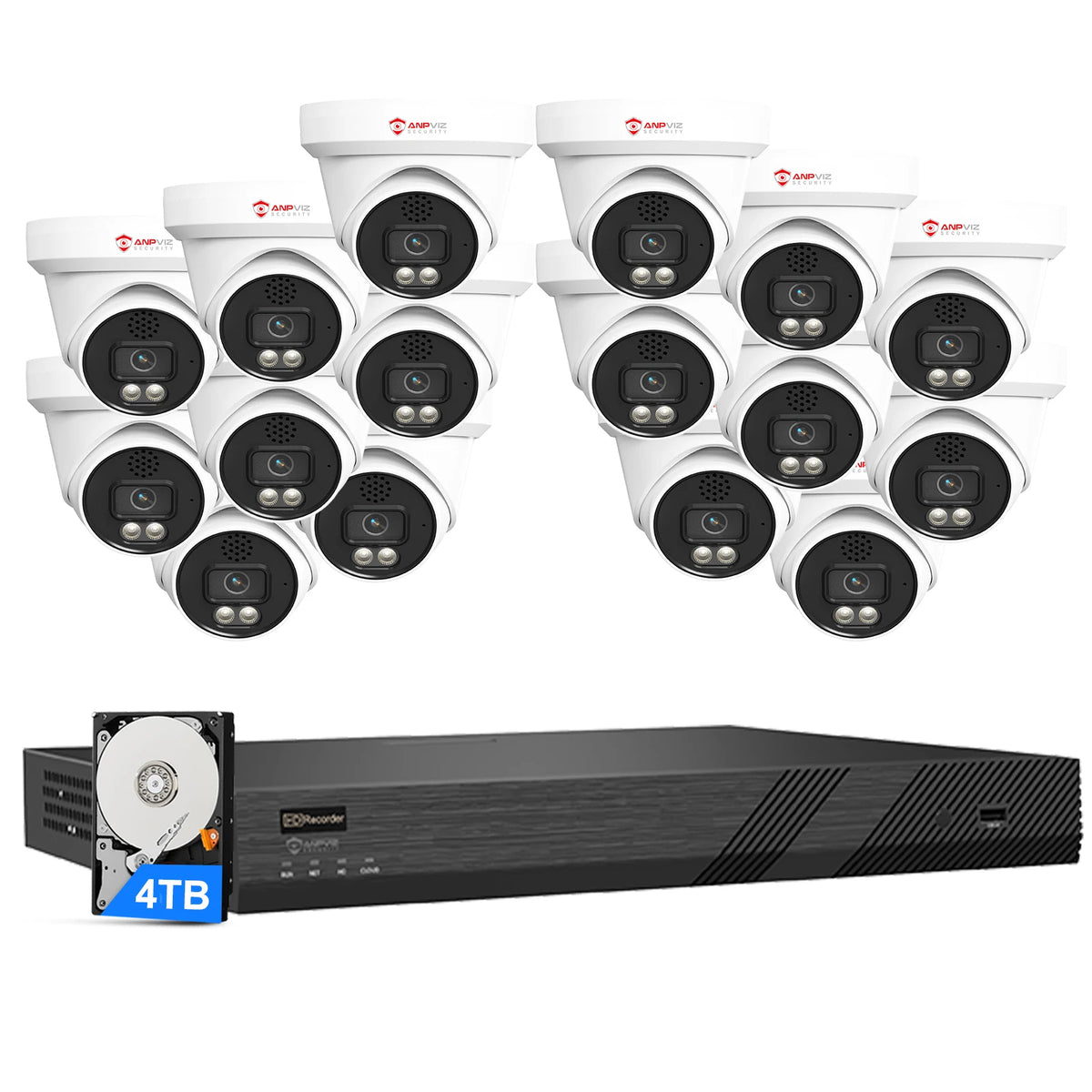 Anpviz 4K PoE Security Camera System With Two Way Audio