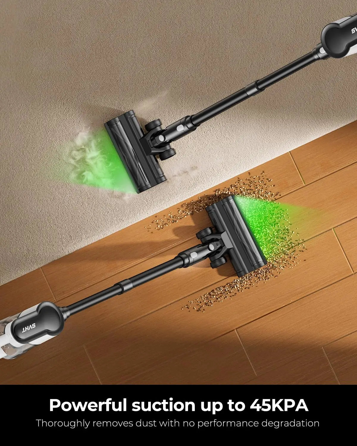 XMSJ Cordless Vacuum Cleaner 500W 45KPa Self-Standing