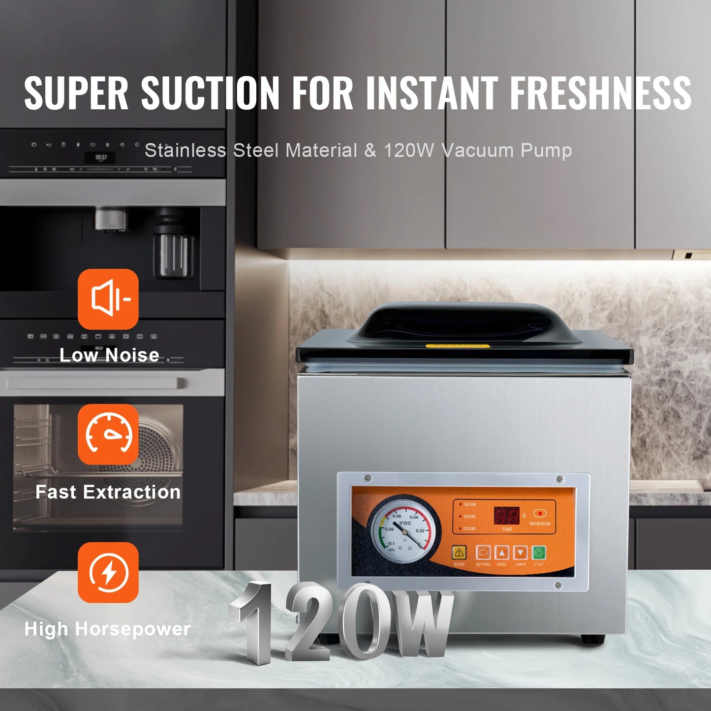 SucceBuy Chamber Vacuum Sealer 260W Vacuum Packing Machine